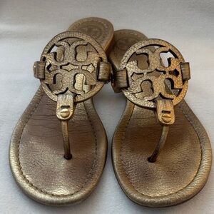 *SOLD*Tory Burch Miller Metallic Gold Sandals
